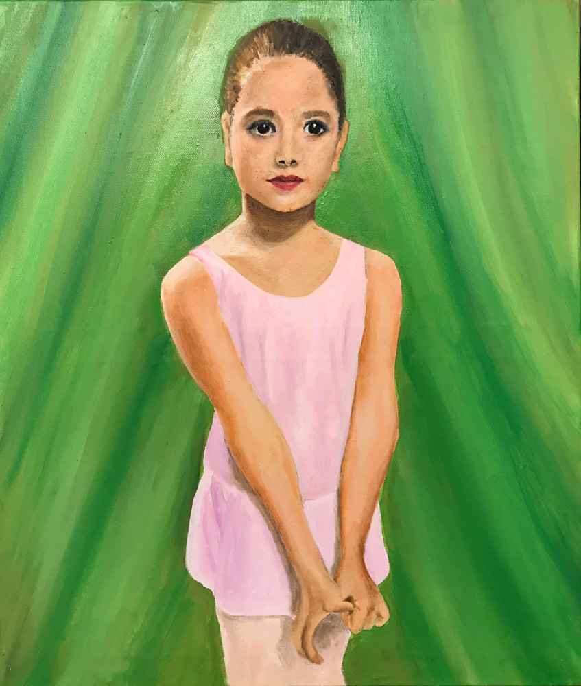 Portrait, huile sur toile, 50x40 (vendu), 2016
