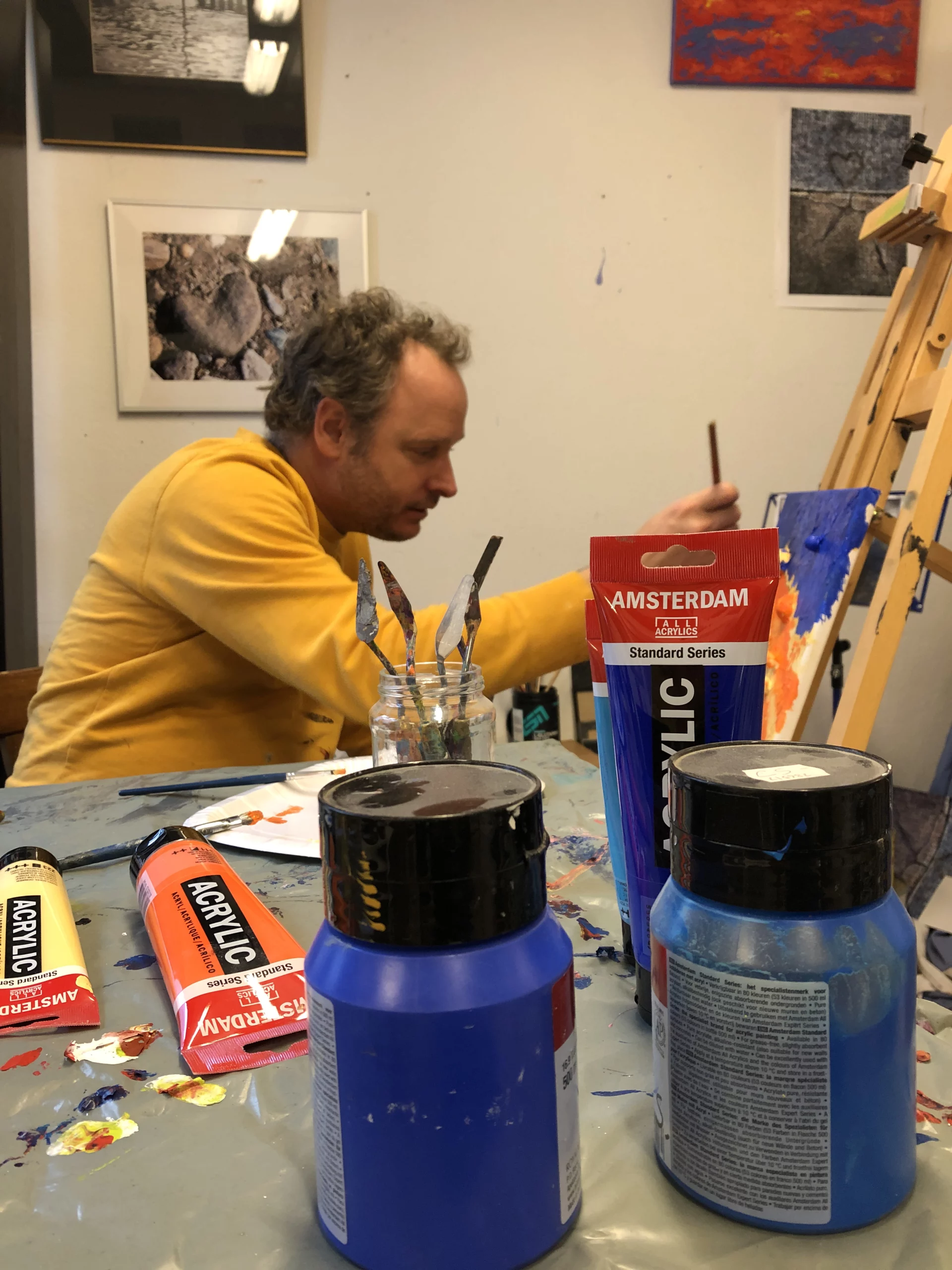 Christophe dans son atelier